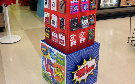 Gift Card Display For Celebrate Your Heroes